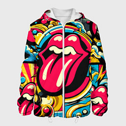 Мужская куртка Rolling Stones logo - pop art pattern