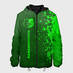 Куртка с капюшоном мужская Danganronpa - green gradient по-вертикали, цвет: 3D-черный