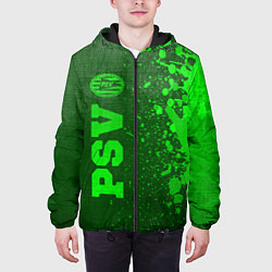 Куртка с капюшоном мужская PSV - green gradient по-вертикали, цвет: 3D-черный — фото 2