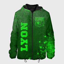 Куртка с капюшоном мужская Lyon - green gradient вертикально, цвет: 3D-черный