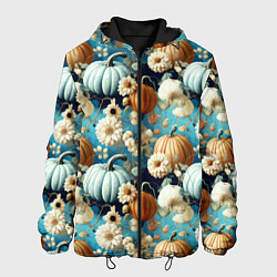 Куртка с капюшоном мужская Маленькие тыковки, цвет: 3D-черный