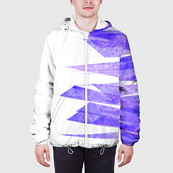 Куртка с капюшоном мужская Color white purple, цвет: 3D-белый — фото 2