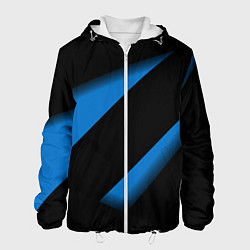 Куртка с капюшоном мужская Color blue black line, цвет: 3D-белый