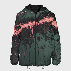 Куртка с капюшоном мужская Гранж потертая текстура, цвет: 3D-черный