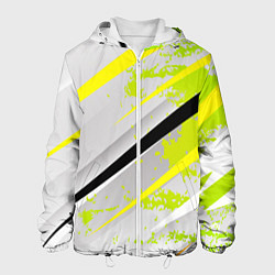 Куртка с капюшоном мужская Color white light green, цвет: 3D-белый