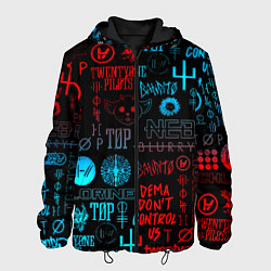 Куртка с капюшоном мужская Twenty one pilots rock pattern, цвет: 3D-черный