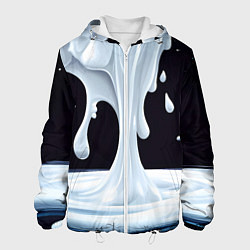 Куртка с капюшоном мужская Молочная текстура, цвет: 3D-белый