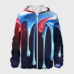 Мужская куртка Синие и красные слизи текстура