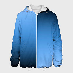 Мужская куртка Градиент сине-голубой пополам