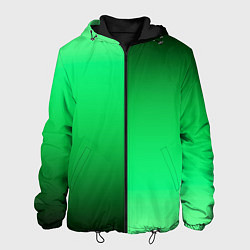 Мужская куртка Чёрно-зелёный градиент пополам