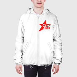 Куртка с капюшоном мужская Праздник-9 мая, цвет: 3D-белый — фото 2