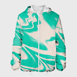 Мужская куртка Color white turquoise