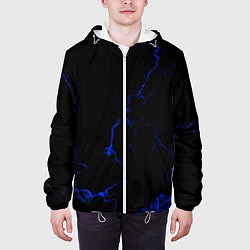Куртка с капюшоном мужская Color black blue, цвет: 3D-белый — фото 2
