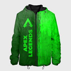 Куртка с капюшоном мужская Apex Legends - green gradient по-вертикали, цвет: 3D-черный