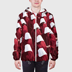Куртка с капюшоном мужская Рассказ служанки паттерн, цвет: 3D-белый — фото 2