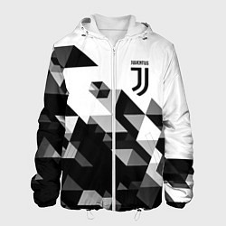 Куртка с капюшоном мужская Juventus geometry black, цвет: 3D-белый