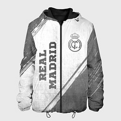Куртка с капюшоном мужская Real Madrid - white gradient вертикально, цвет: 3D-черный