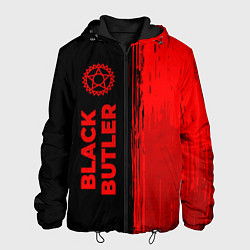 Куртка с капюшоном мужская Black Butler - red gradient по-вертикали, цвет: 3D-черный