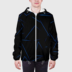 Куртка с капюшоном мужская Color blue line, цвет: 3D-белый — фото 2