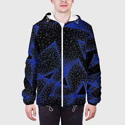 Куртка с капюшоном мужская Triangles with dots, цвет: 3D-белый — фото 2
