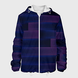 Куртка с капюшоном мужская Color blue square, цвет: 3D-белый