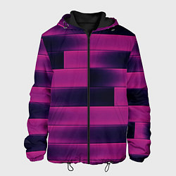Куртка с капюшоном мужская Color pink square, цвет: 3D-черный