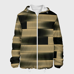 Куртка с капюшоном мужская Color yellow square, цвет: 3D-белый