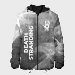 Куртка с капюшоном мужская Death Stranding - grey gradient вертикально, цвет: 3D-черный