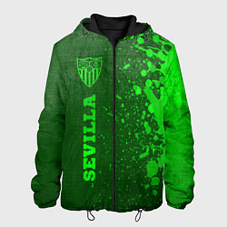Куртка с капюшоном мужская Sevilla - green gradient по-вертикали, цвет: 3D-черный