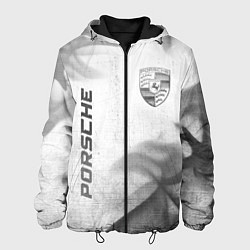 Мужская куртка Porsche - white gradient вертикально