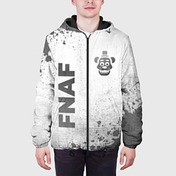 Куртка с капюшоном мужская FNAF - white gradient вертикально, цвет: 3D-черный — фото 2