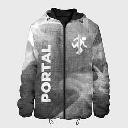 Куртка с капюшоном мужская Portal - grey gradient вертикально, цвет: 3D-черный