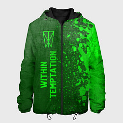 Куртка с капюшоном мужская Within Temptation - green gradient по-вертикали, цвет: 3D-черный