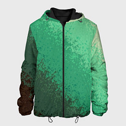 Мужская куртка Градиент текстурный зелёный