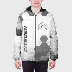 Куртка с капюшоном мужская Citroen - white gradient вертикально, цвет: 3D-черный — фото 2