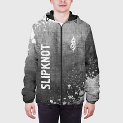 Куртка с капюшоном мужская Slipknot - grey gradient вертикально, цвет: 3D-черный — фото 2