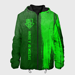 Мужская куртка System of a Down - green gradient по-вертикали