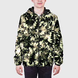 Куртка с капюшоном мужская Пятнистый чёрно-бежевый, цвет: 3D-черный — фото 2