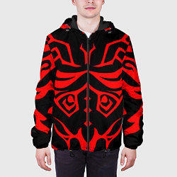 Куртка с капюшоном мужская Тату ситха, цвет: 3D-черный — фото 2