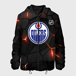 Куртка с капюшоном мужская Эдмонтон Ойлерз - НХЛ хоккей, цвет: 3D-черный