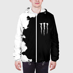 Куртка с капюшоном мужская Monster energy краски белые, цвет: 3D-белый — фото 2