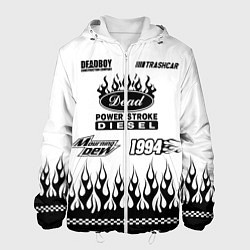 Куртка с капюшоном мужская Dead white - Bones, цвет: 3D-белый