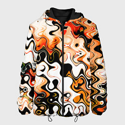 Мужская куртка Абстракция разлитые краски оранжевый