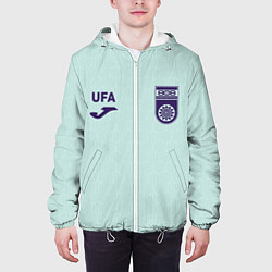 Куртка с капюшоном мужская Фк Уфа - мятный цвет и текстура, цвет: 3D-белый — фото 2