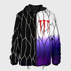 Куртка с капюшоном мужская Monster energy steel, цвет: 3D-черный