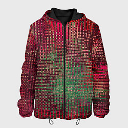 Мужская куртка Текстурный тёмный красно-зелёный