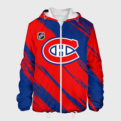 Куртка с капюшоном мужская Монреаль Канадиенс - брызги, цвет: 3D-белый
