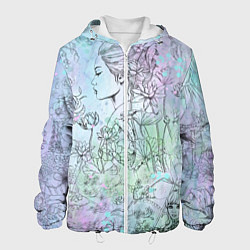 Куртка с капюшоном мужская Скетч японские дорамы, цвет: 3D-белый