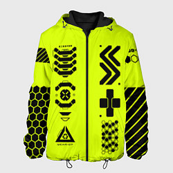 Мужская куртка Кибер текстура - ядовитая