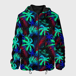 Куртка с капюшоном мужская Palm neon, цвет: 3D-черный